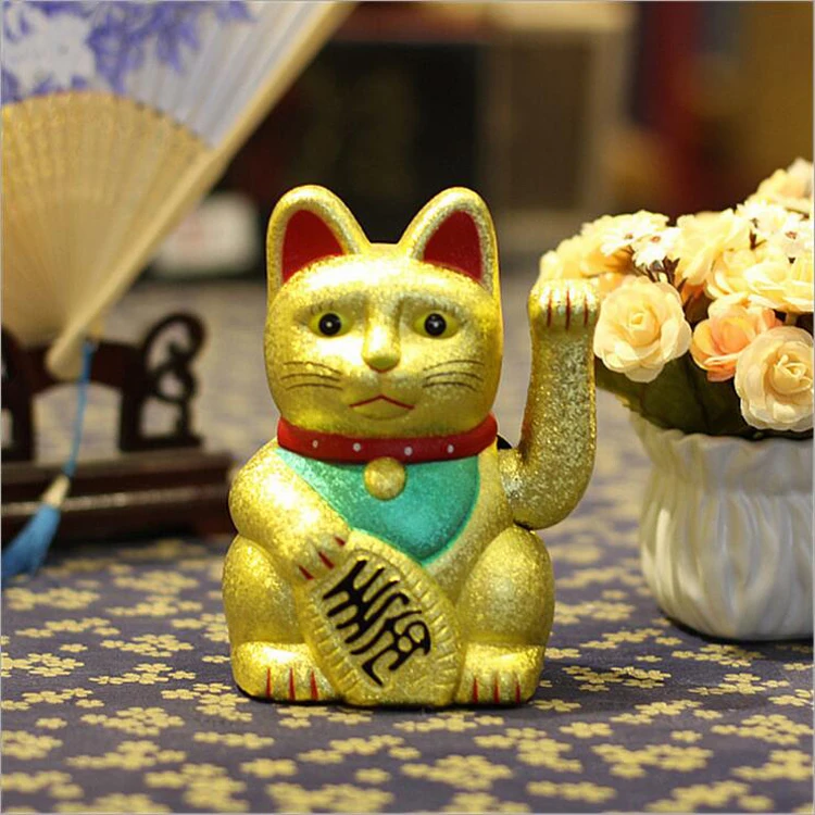 
5 inch small toy shaking hand electric plastic lucky cats 