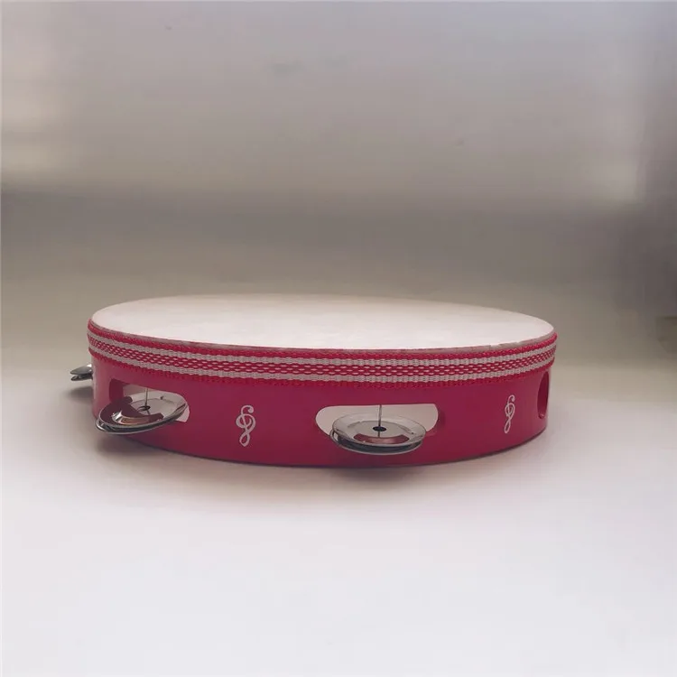 China wholesaler importer exporter Tambourine instruments Fake Sheepskin plastic tambourine With Color