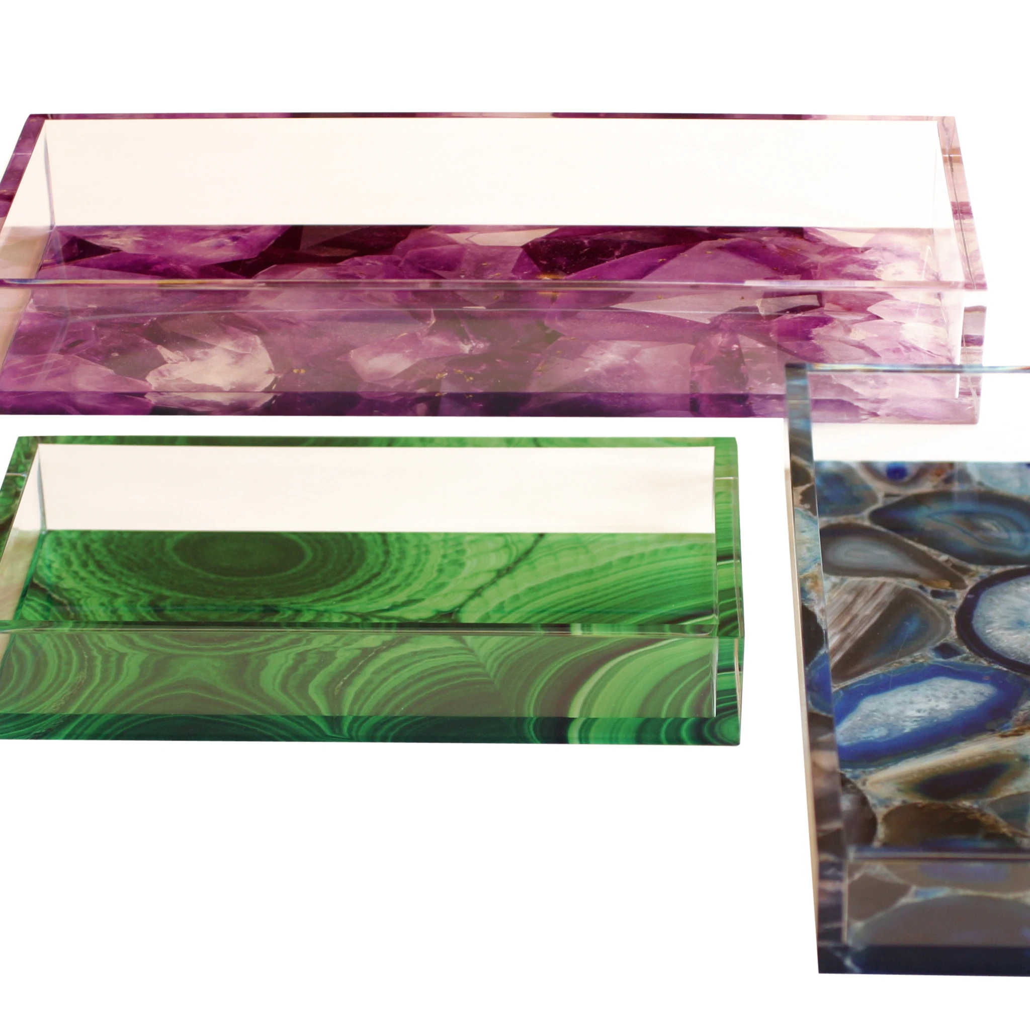 Customized lucite acrylic hotel/restaurant serving tray wholesale