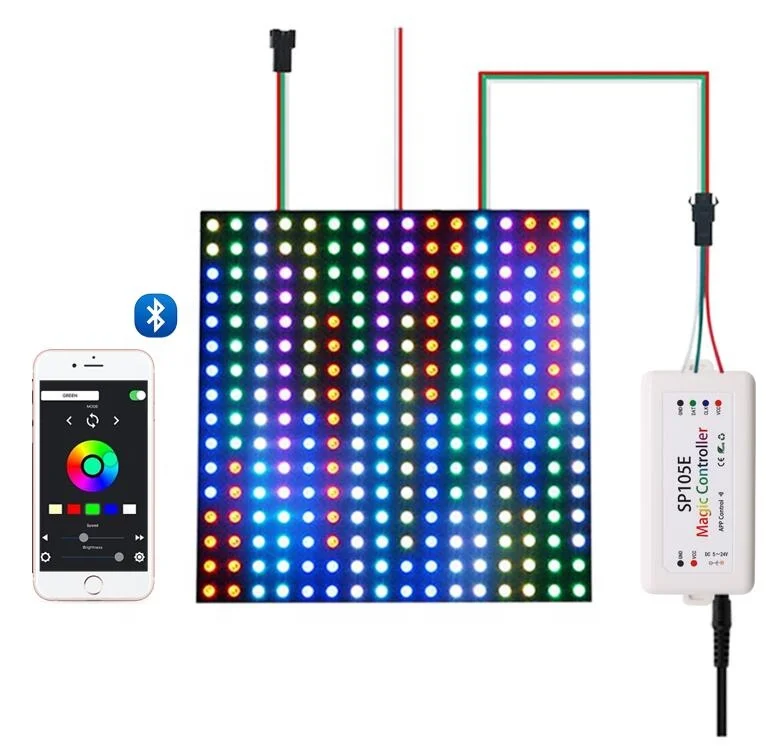 Контроллер RGB SP105E BLE WS2811 WS2812B SK6812 APA102 WS2801A rgb dmx светодиодный пиксельный светильник IOS Android APP дистанционное управление