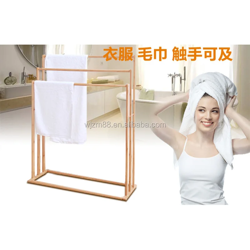 Бамбуковые вешалки для банных полотенец, аксессуары для ванной оптом