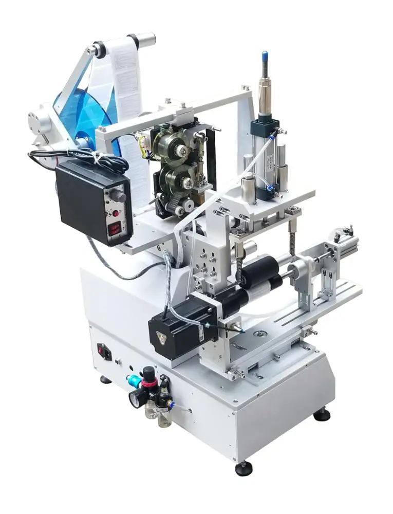 new design semi-automatic bottle 360 degree rotate labeling machine