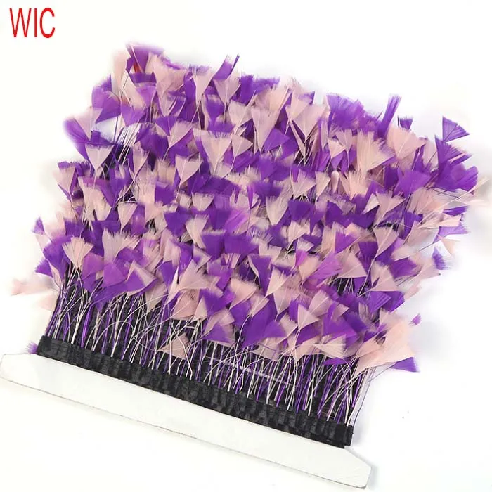 China Manufacturer Goose Biot-Stripped Cocktail Fringe  Feather Trim