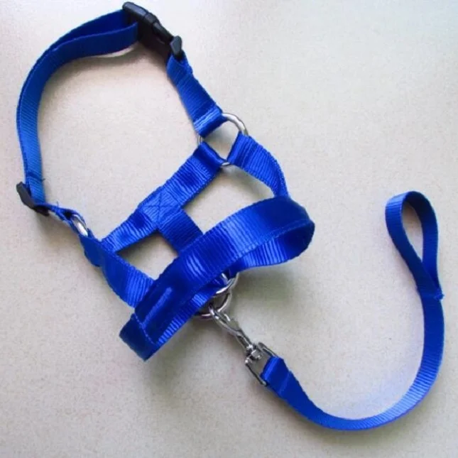 Pet Dog Nylon Adjustable Loop Bite Bark Control Easy Dog Mouth Muzzle