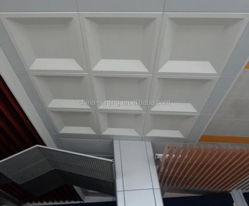 3D 800mm*800mm square metal ceiling tile/decorative ceiling