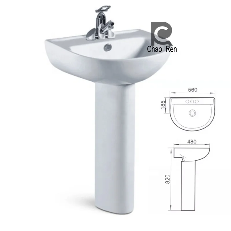 bathroom basin White ceramic wash hand  basin  pedestal basin