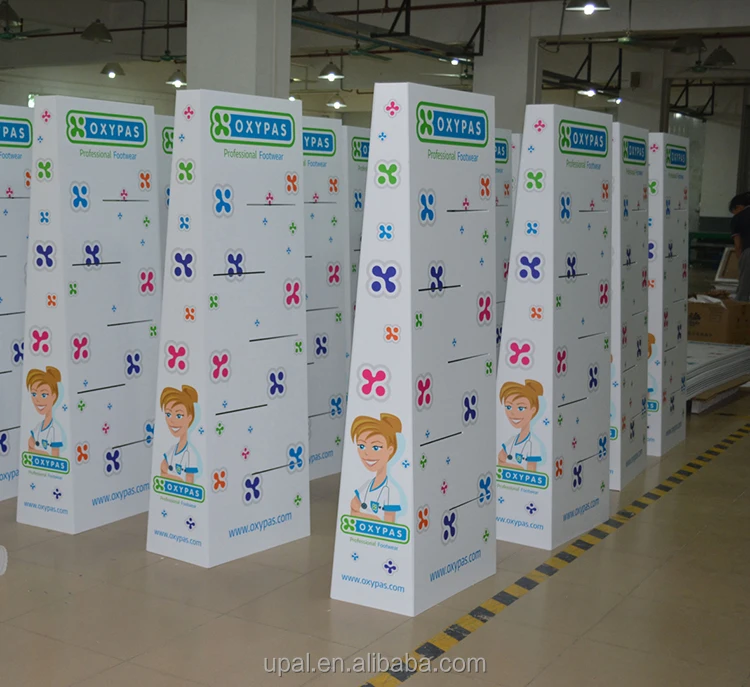 POP shoes display fashionable hot sale PVC display shelves for shoes store