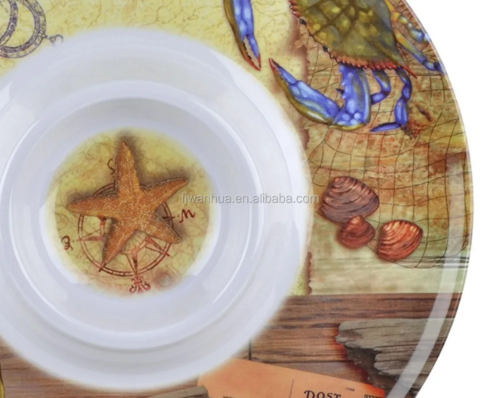 Custom OEM Melamine new design chip dip tray made in china