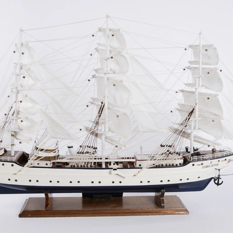 
Mettle New Arrival Length 103 CM Wooden Craft Sailboat Model For Garden Decoration 