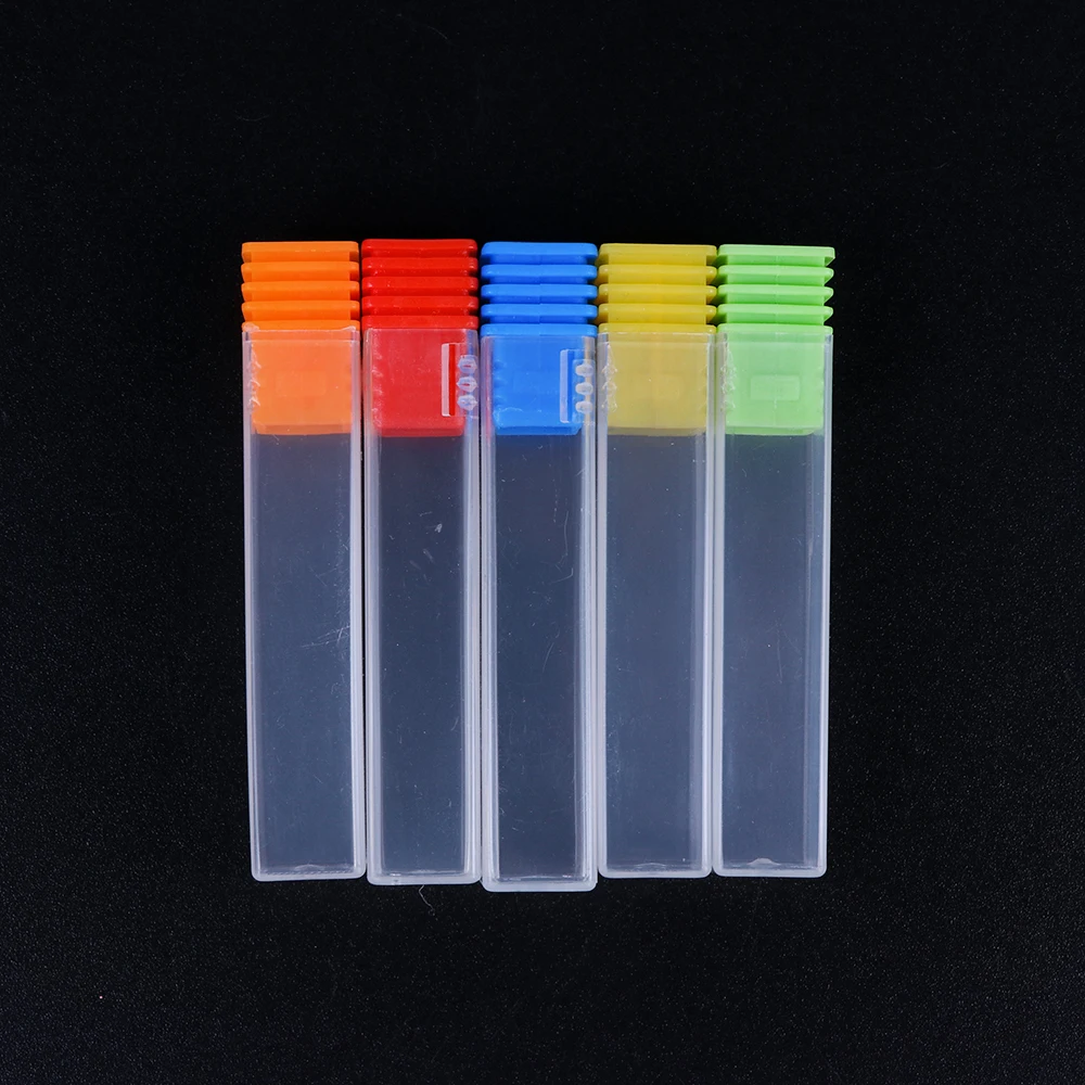 Empty Storage Box with lid For r Exhibition With Cover Plastic Manicure Nail Tool Nail Drill Bit Holder