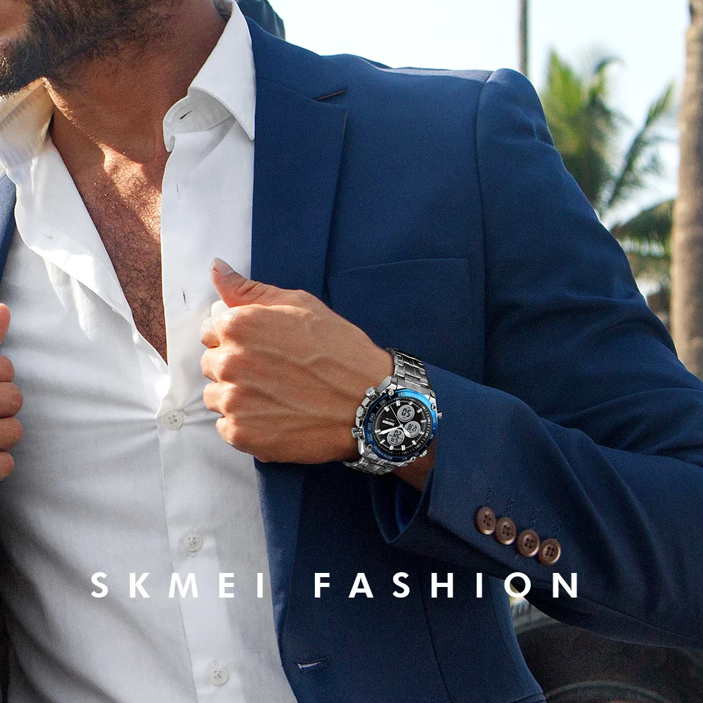 Good quality new stainless steel japan boys digital-analog watches for men business style