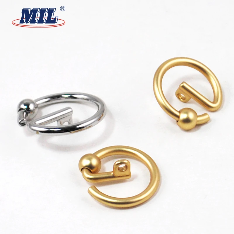 Light gold flat one hole shank buttons for shirts