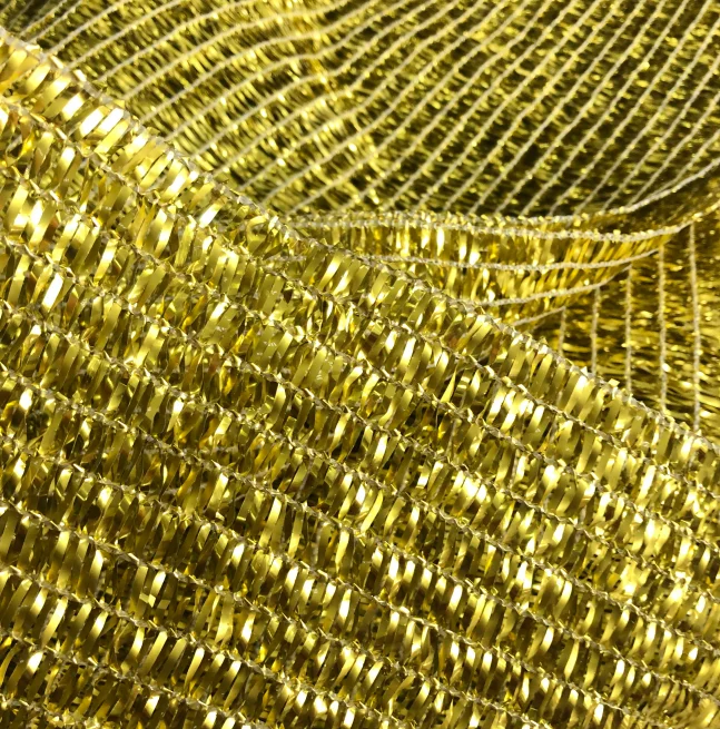 Gloden color aluminum foil shade screen  sunshade net 80%shading rate
