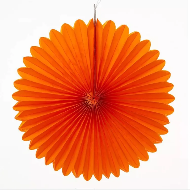 Artificial Decorative Tissue Paper Fan For Wedding Decoration