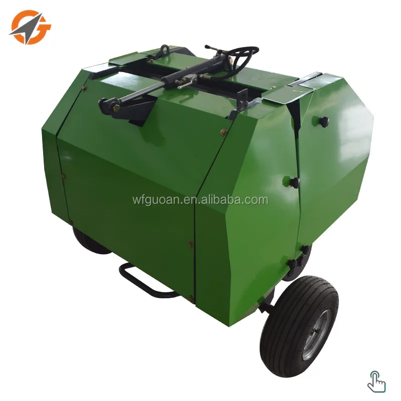 Rice straw silage making machine fresh grass wheat straw bale press baling machine
