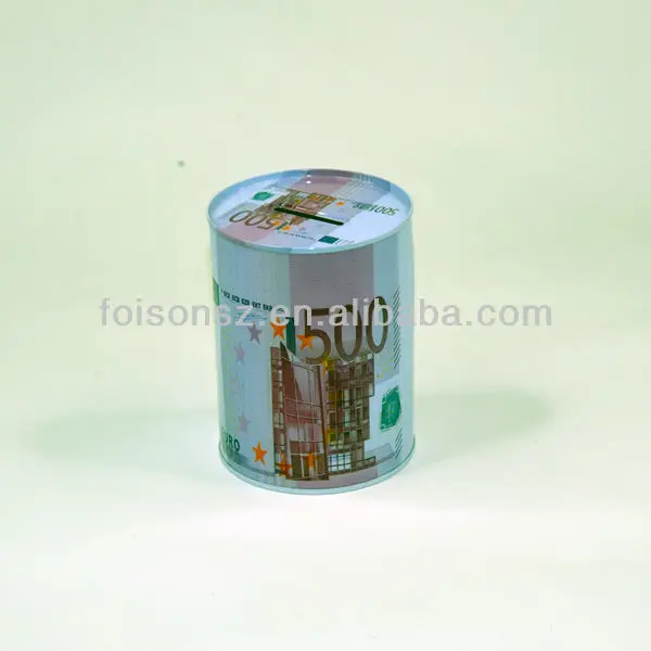 coin bank tin boxes empty gift tin can round tins metal packaging box
