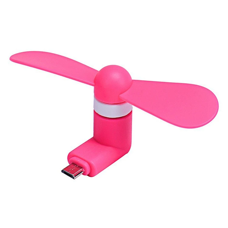 Портативный Электрический вращающийся мини-вентилятор OTG Micro USB для мобильного телефона iPhone Samsung Android