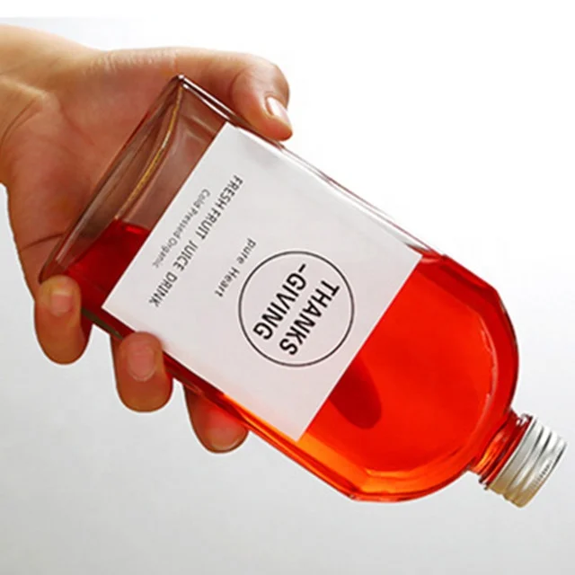 New Fashion 100ml 200ml 250ml Flat Glass Hip Flask Cold Brew Coffee Bottles Coffee Glass Bottle