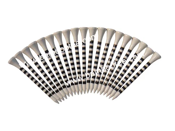 
high class factory price tees with two color stripes printed on shank 