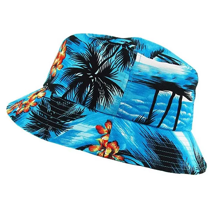 All Over Print Kids Hawaiian Bucket Hat Summer Sun Cap Boonie Hat