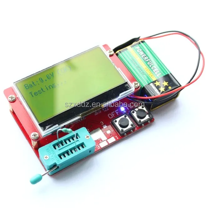
XDDZ Mega328 Transistor Tester Diode Triode inductor Capacitance ESR Meter Digital led MOS NPN tester meter 