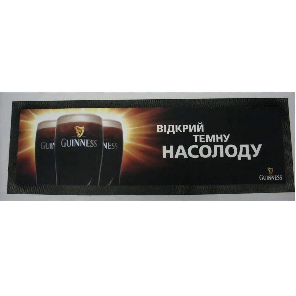 factory price bar accessories non-woven fabric beer mat custom logo size nitrile rubber wine drinking felt bar rug