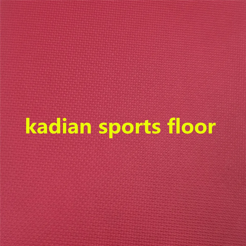 
pvc table tennis sports floor indoor sports court red 4.5mmm cloth pattern 