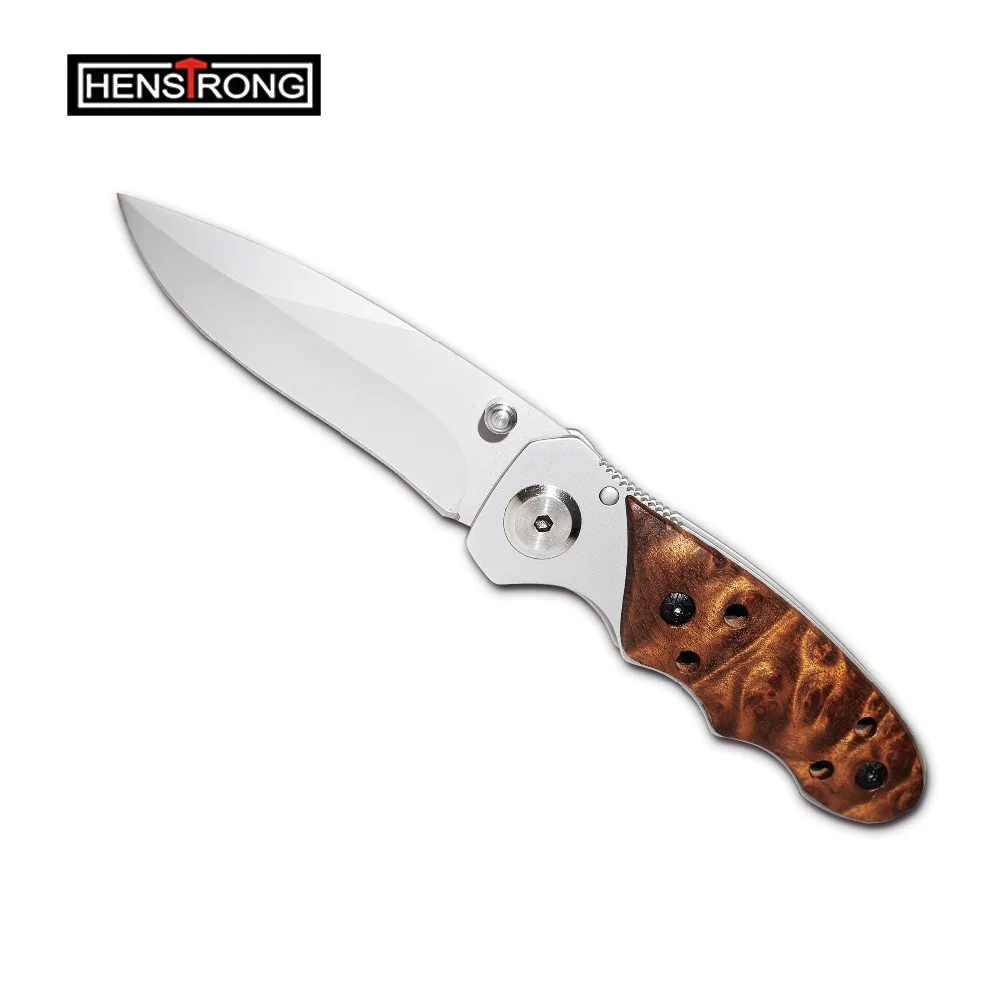 Stainless steel Wood Handle Folding Small Pocket Knife