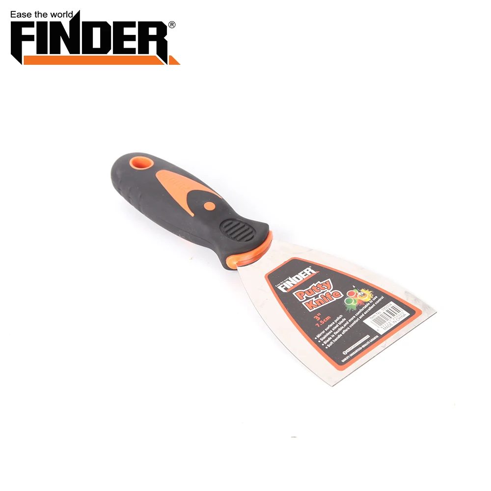 3 'TPR + PP ручка, антикоррозийное лезвие, прочное соединение, нержавеющий нож для шпатлевки с подвижной наклейкой OEM