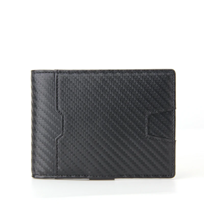 RFID Blocking Pu Leather Money Clip Promotional Wallet Carbon Fiber Pu Leather