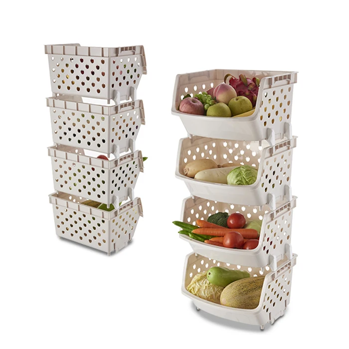 
Multifunctional plastic fruit vegetable storage basket 
