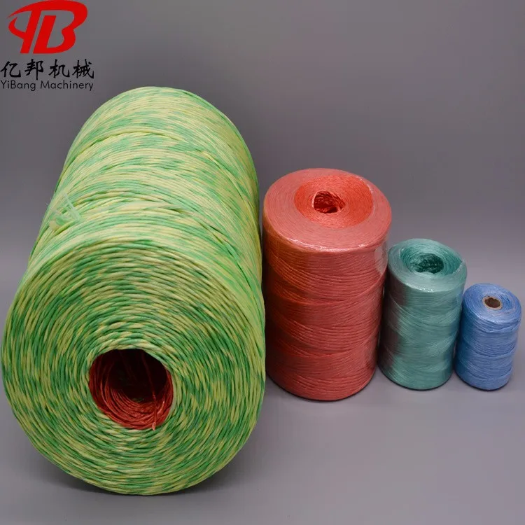 Polypropylene thread twine rope twisting and spooling machine