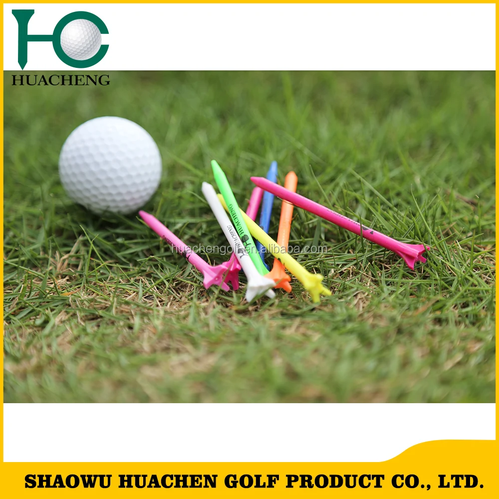 Hot sale bulk colorful plastic fly golf tees with custom logo