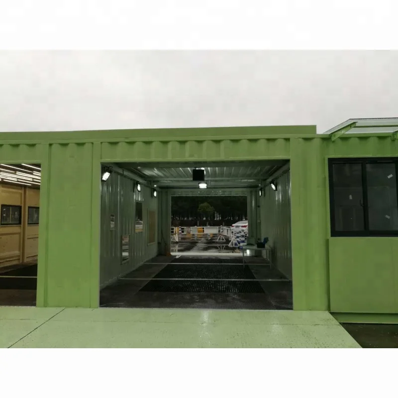 Green modified shipping container Car washing room for sale