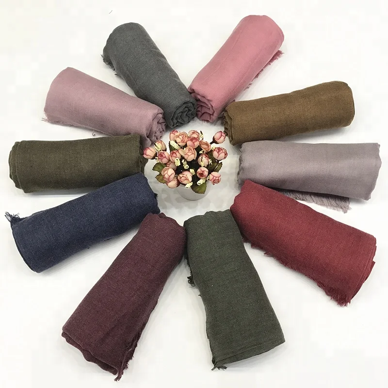 Wholesale High Quality Spring Autumn Winter New Literature And Art Women Cotton Linen Solid Color Shawl Neckerchief Scarf