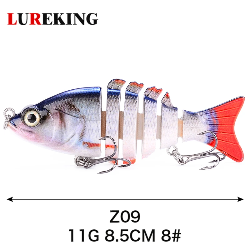 Lureking High Quality ABS Plastic Fishing Lure, 6 section Jointed swimbait