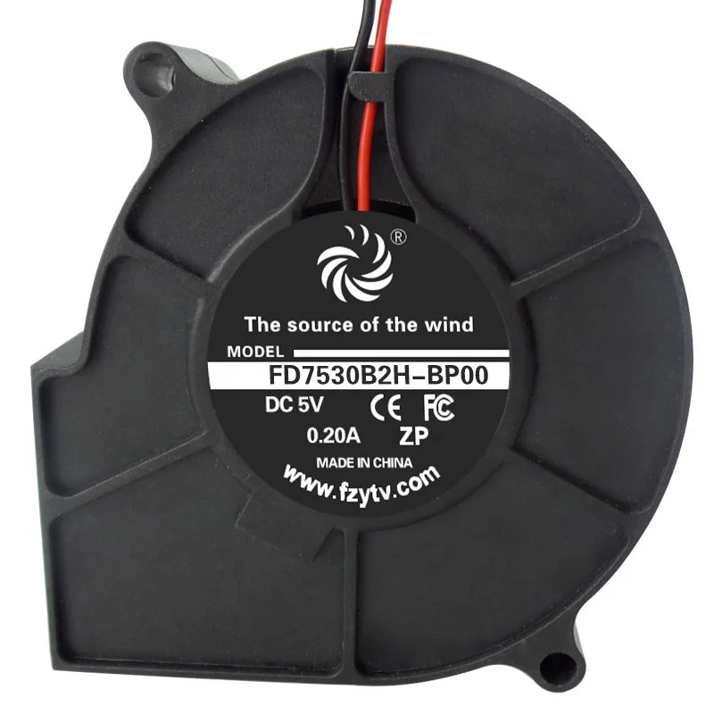 High speed centrifugal brushless 12v 24v snail 7530 75mm dc cooling 75X75X30mm air blower fan
