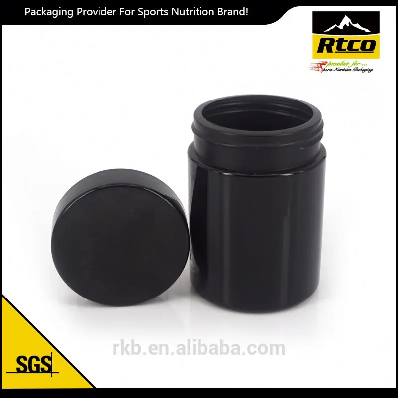 RTCO chroming plastic pill container supplement plastic jar