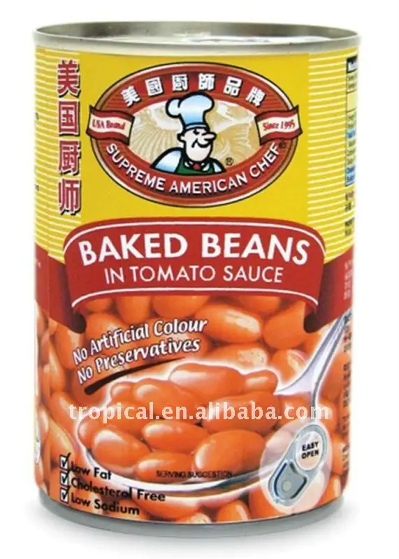 Canned Baked White Beans In Tomato Sauce Or Brine 425g*24