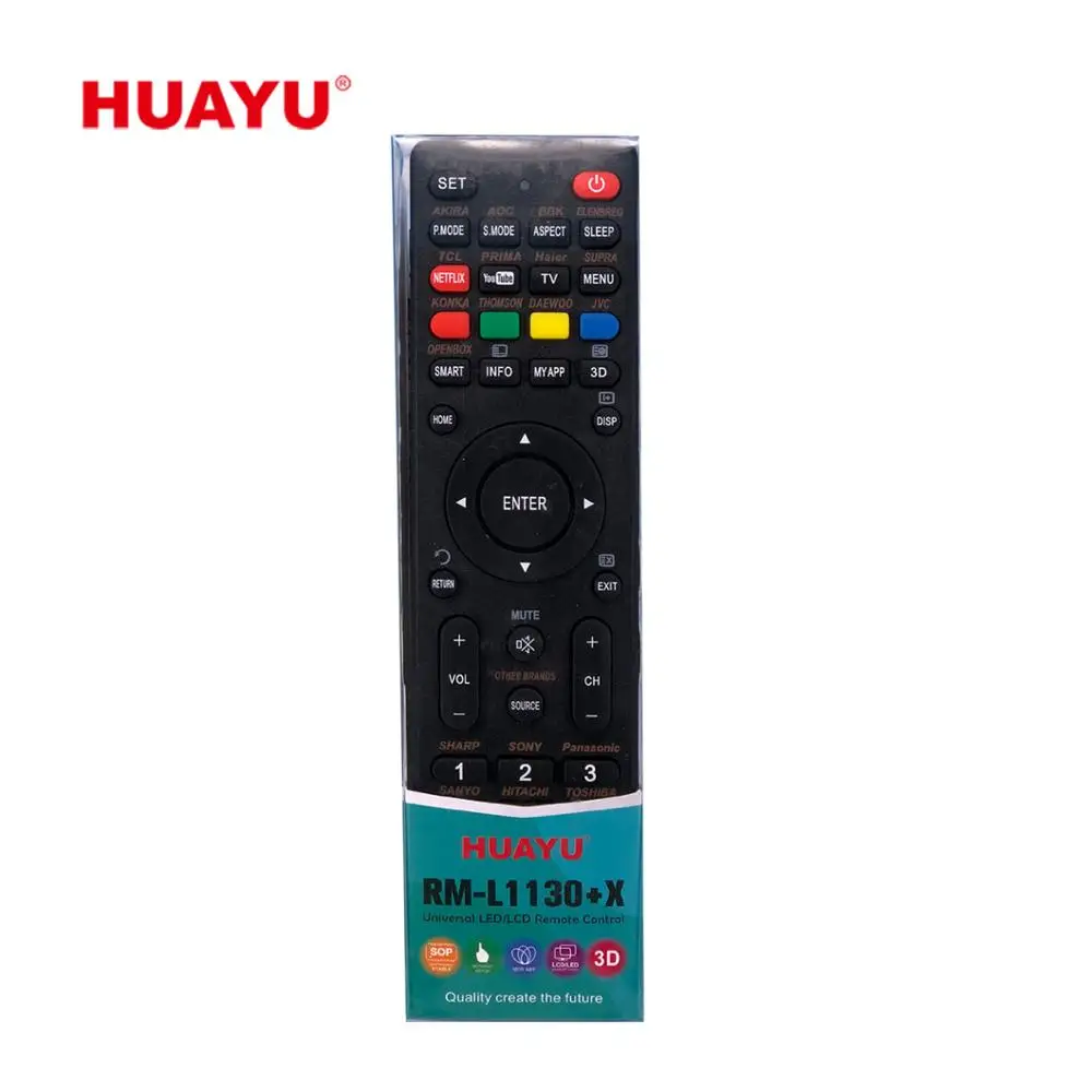 
RM-L1130+X HUAYU UNIVERSAL IR TV REMOTE CONTROLLER TV CONTROL 