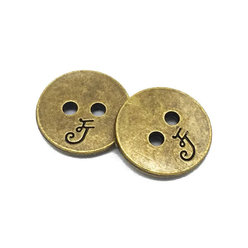 Luxury Zamac Combined Flat Blouse 2-Hole Custom Made Pearl Printed Metal Children Mini Button Black