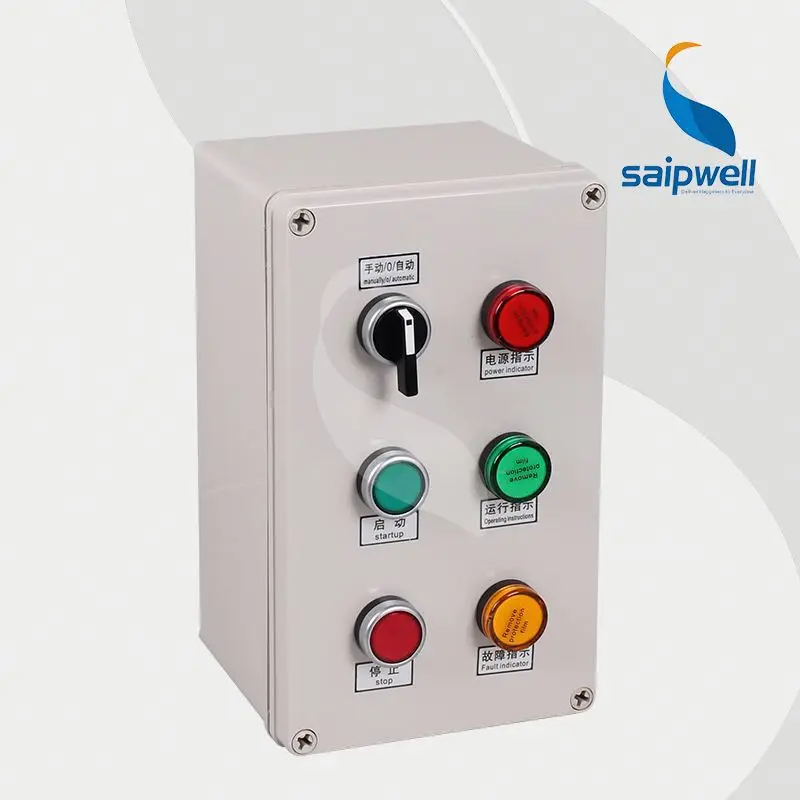 
With Push Button and Signal light power control switch cabinet 