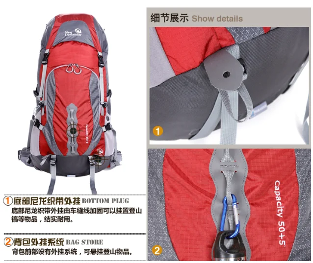 Wholesale large hiking waterproof climbing bags wearable outdoor backpack cheaper back pack