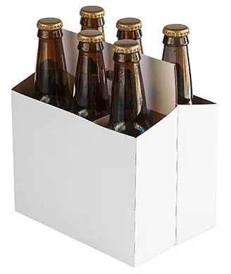 Recycle Customized Corrugated Cardboard 6 Pack Beer Carrier