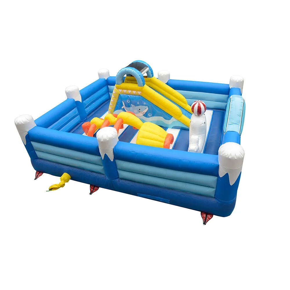 S446A Новая акция ПВХ брезент низкая цена персонализированный Дельфин водная горка оптом в Китае