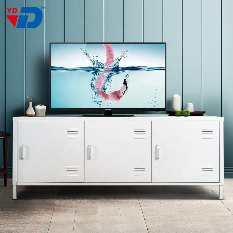 RETAIL PRODUCT  Colorful steel modern livingroom metal  design cabinet new cheap useful large storage furniture classic tv stand