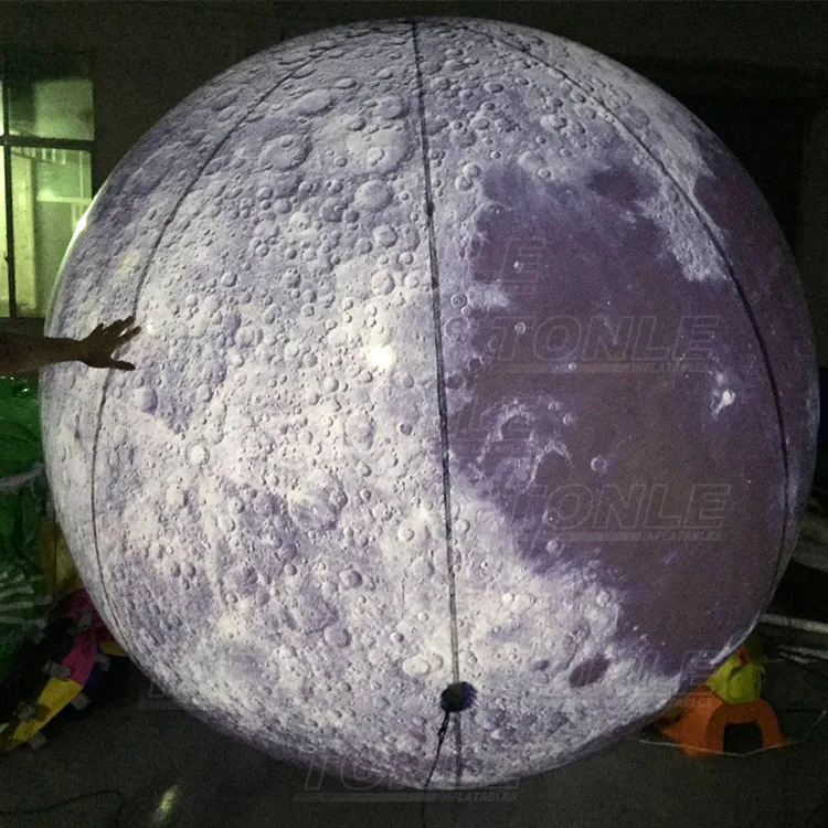 3m Dia Giants inflatable moon balloon/ large LED Lighting inflatable moon decoration for stage event party