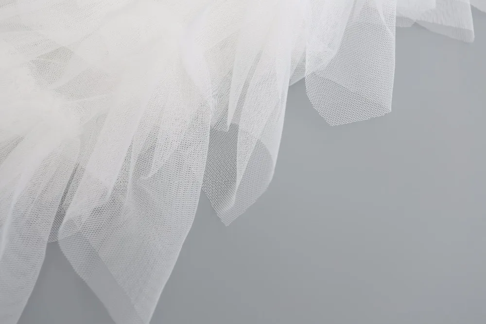 High quality wholesale fancy plain white lace tutu skirts dress for baby girl