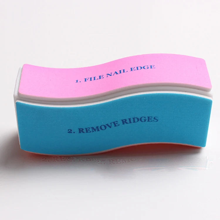 Curved Wave Shape EVA block 4 sides nail buffer