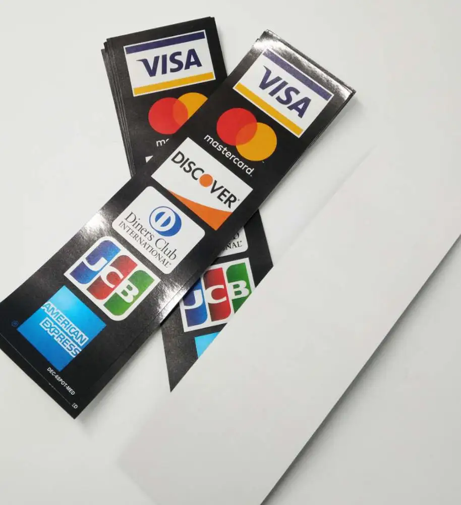 Custom self adhesive visa high quality electronic labels